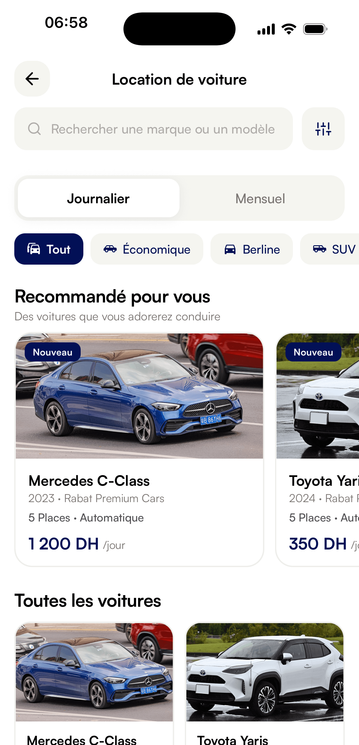 Location de voiture au Maroc